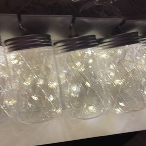 Mason Jars on string lights LED 10